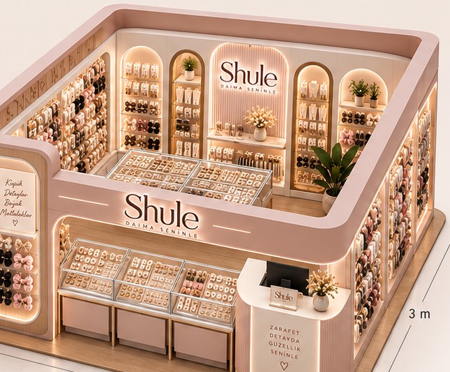 Shule 3 × 3 m Kiosk konsepti